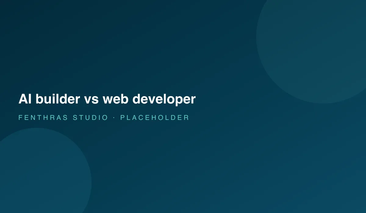 AI website builder output compared with a professionally developed website