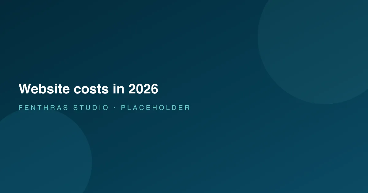 How much a website costs in 2026 from AI builders to custom development
