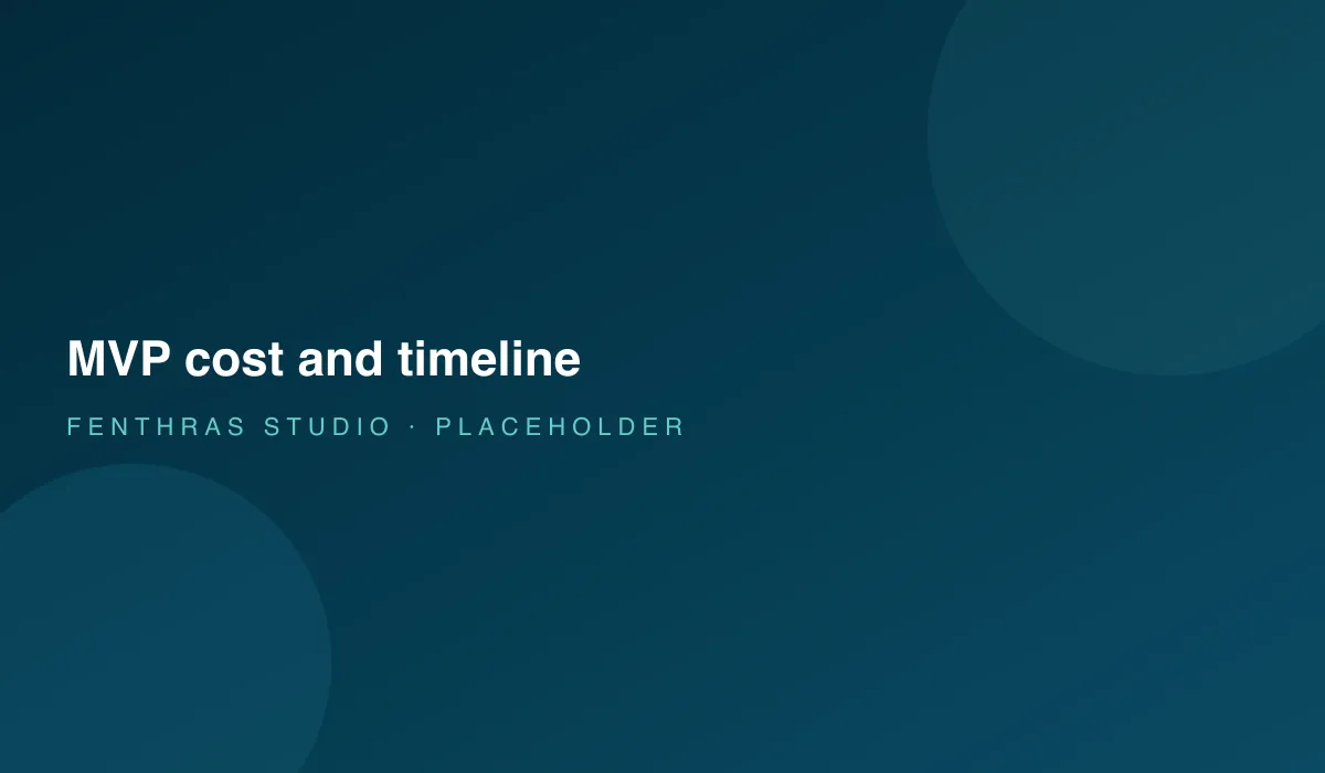 Typical startup MVP development cost and timeline ranges by hiring option