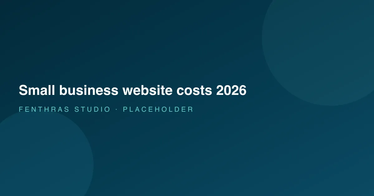 Small business website cost guide for 2026 covering the US, Canada, UK and Australia
