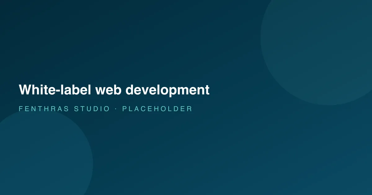 White-label web development partnership between an agency and a studio